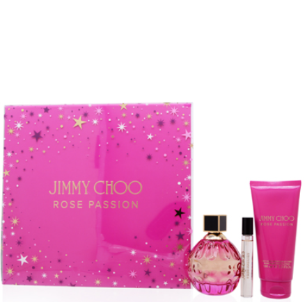 ROSE PASSION/JIMMY CHOO SET (W) EDP SPRAY 3.3 OZ EDP SPRAY 0.25 OZ BODY LOTION GIFT SET 3.3 OZ